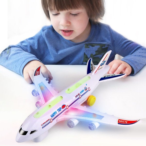 Fly Legetøj For Børn Fly Legetøj For Børn Med Lys Og Lyde Gør det selv Samlet Flyvemaskine Model Elektrisk Legetøj