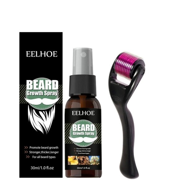 30ml Mænd skæg Vækst Roller Kit Mænd skæg Vækst Olie Nærende Enhancer