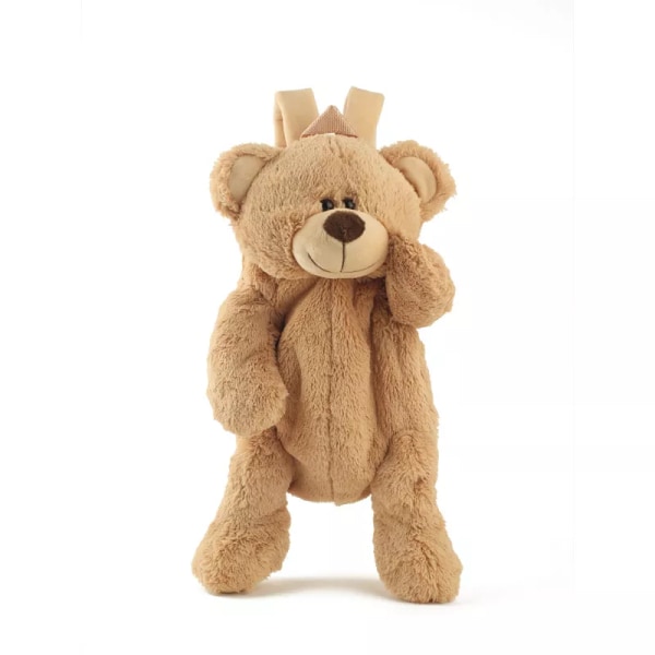 40 cm barn söt plysch leksak härlig tecknad brun björn ryggsäck kawaii skolväska