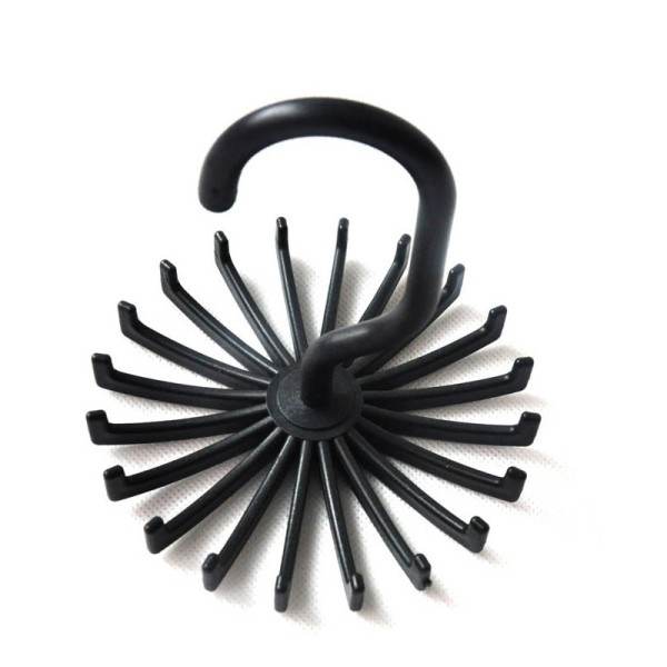 20 Claw 360 Degree Svart Slips Rack Plast Multifunktionell Roterande Rack Scarf Bälte Smycken Samling Rack