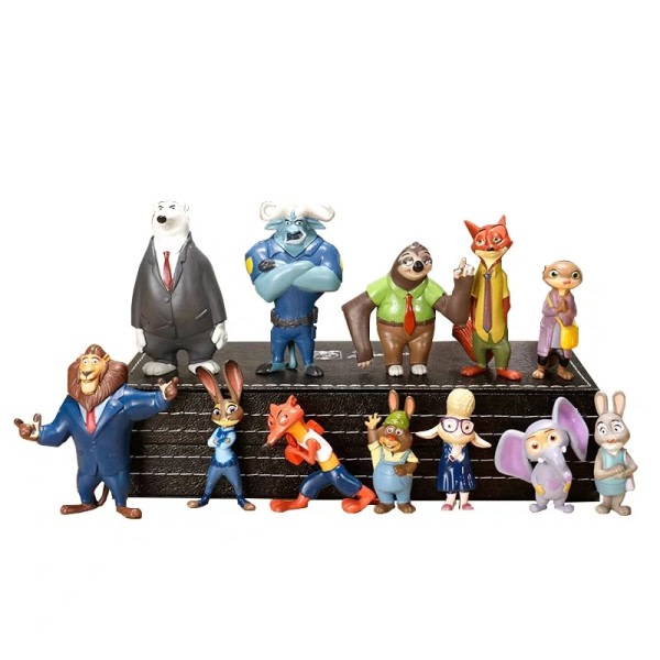 Pixar Zootopia Zootropolis Toy modell PVC Action Figur Judy Hopps Nick docka