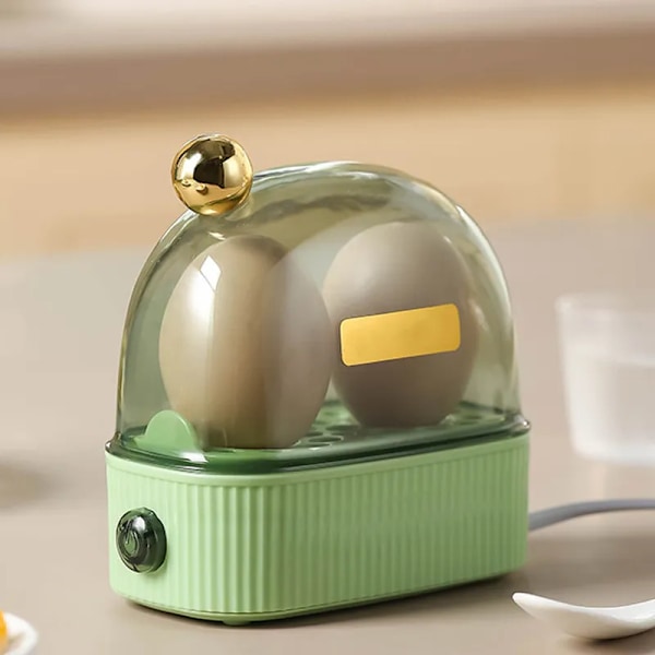 220V El Ägg Panna Poacher Automatisk Strömav Mini Frukost Maskin Ägg kokare 2 Ägg Bärbar Mat Steamer