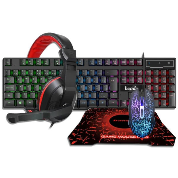 Gaming tangentbord mus LED andning bakgrundsbelysning ergonomi pro  kombos USB kabel full nyckel