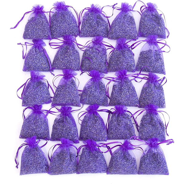 Pose med 25 poser tørket lavendel blomst lavendel poser