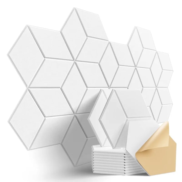 12 Pakke HeksagonalSelvklebende Akustiske paneler lydsikker skum paneler