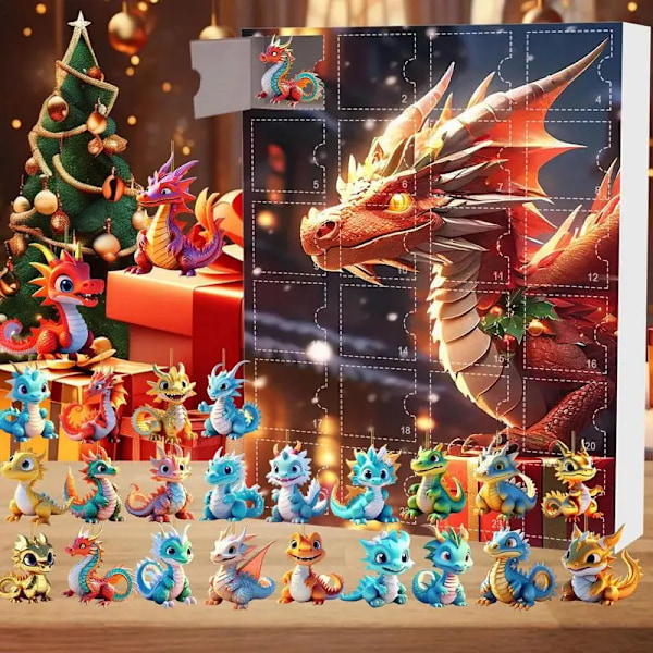 Lohikäärme joulu adventti kalenteri 24 loma  adventti kalenteri