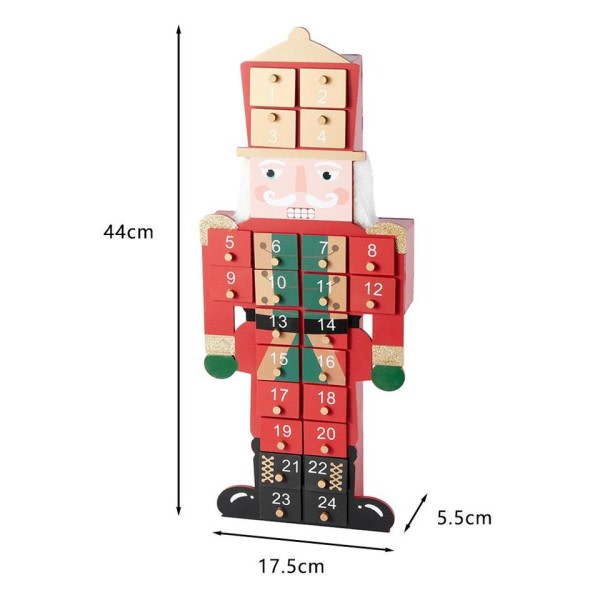 Nøddeknækker advent kalender jul nedtælling hjem træ pynt pynt