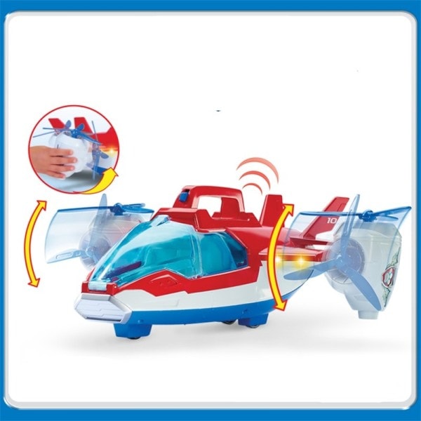 Paw Patrol Leksaker Flygplan Yacht Robot Hund Kapten Ryder Färja Buss Kontrolltorn Musik Action Figurer Leksaker