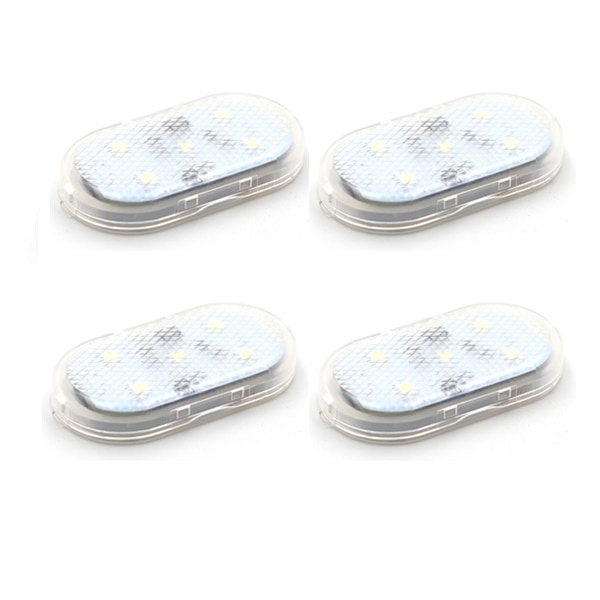 4 stk LED Bil Dør Lys Bil Interiør USB Genopladelig Trådløs Magnetisk Switch Nat Lampe
