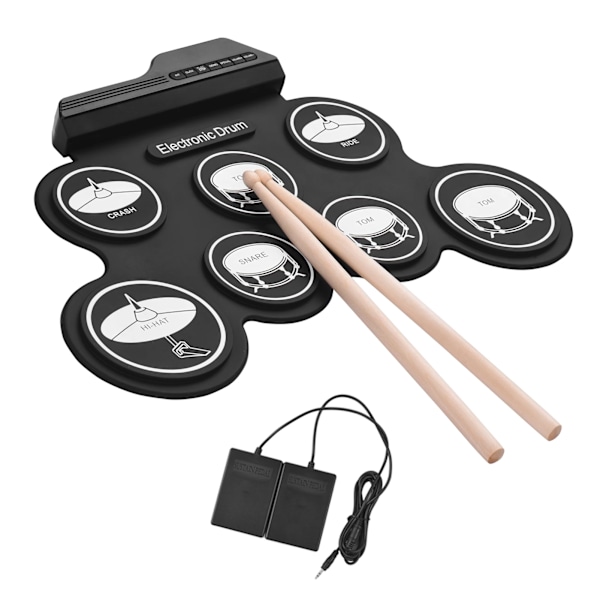Elektronisk Trum Set USB Roll-Up Silicon Drums Pad