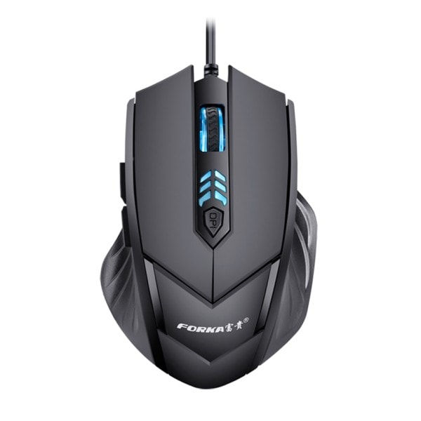 Silence Klikk Kablet Gaming Mus 6 knapper USB Demp LED Optisk kabel Ergonomisk Datamaskin mus