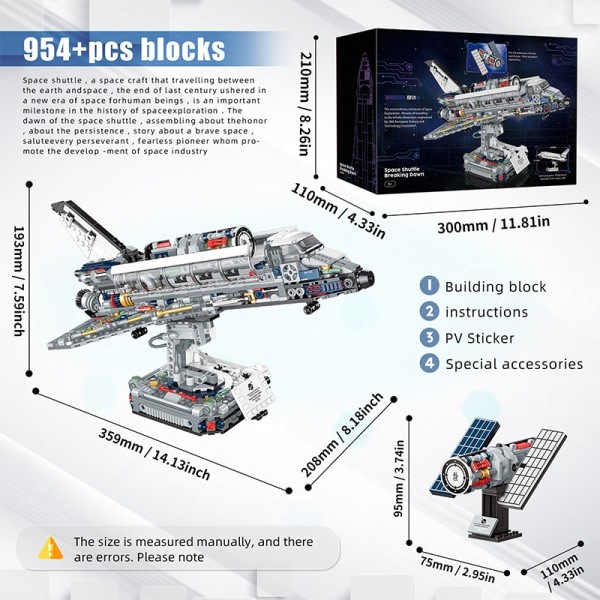 Space Legetøj MOC Space Shuttle Model Model Model Klodser