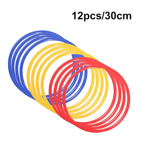 12 stykker Durable Agility Træning Ringe Portable Fodbold Fodbold Speed Agility Træning Ringe