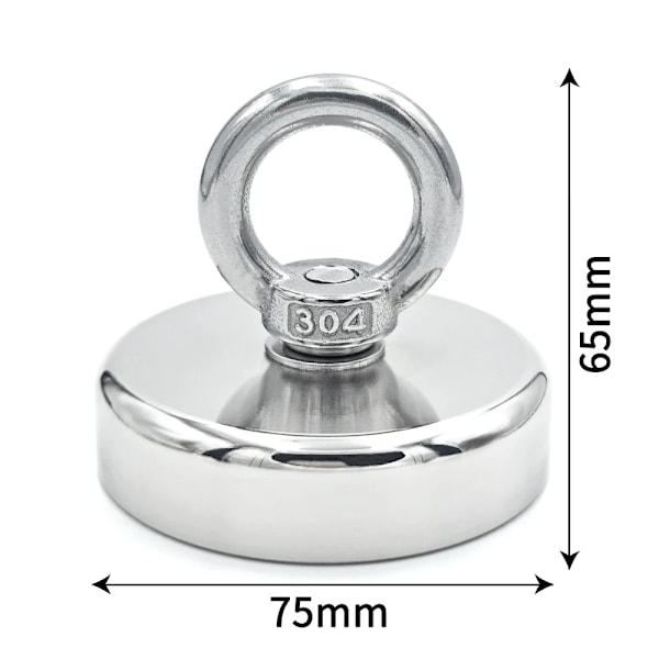 Super vahva neodyymi kalastus magneetti koukut N52 heavy duty magneetti upotettu reikä silmukkapultti