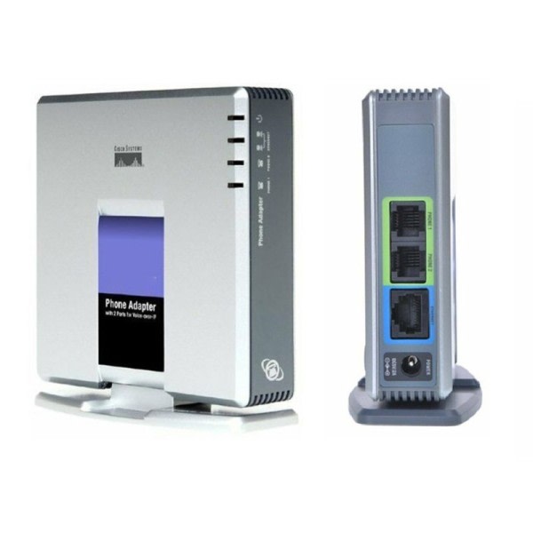 1Sett Gateway 2 Porter SIP V2 Protokoll Internett Telefon tale adapter med nettverk kabel