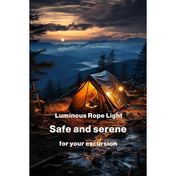LED Camping Vind Rep Lysande Lampa Tält Tält Tak Anti-Trip