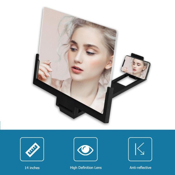 14 tommers mobil telefon skjerm forstørrelsesglass folding video skjerm forsterker