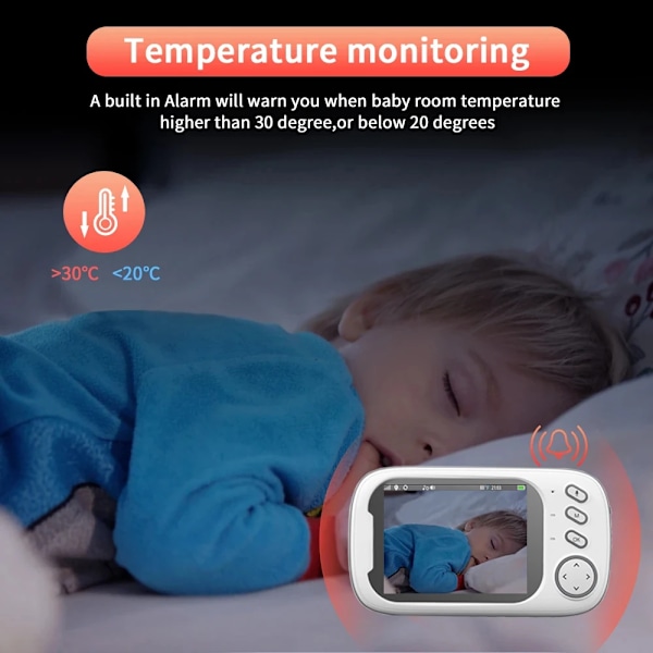 3,5 tommers trådløs video baby monitor natt syn temperatur overvåking 2 veis lyd snakk baby barnepike sikkerhet kamera