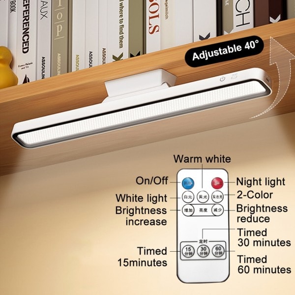 Skrivebord lampe LED USB Genopladelig Lys Trinløs Dæmpning Bord Lampe