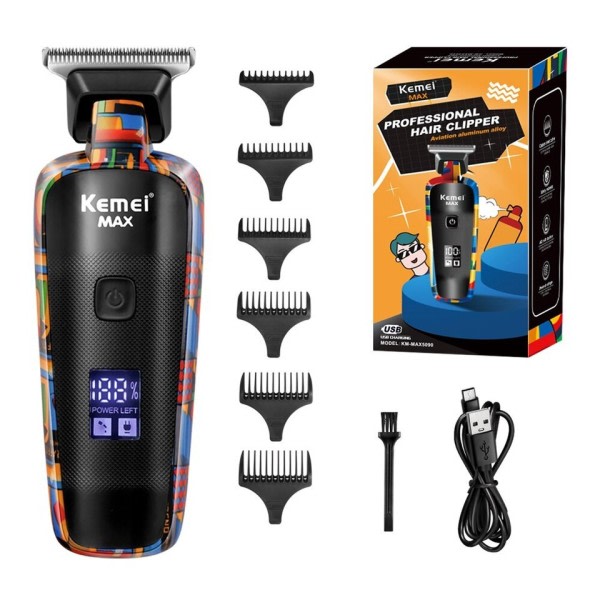 Digital Display Professional Barber Pusher For Men Hår Clipper