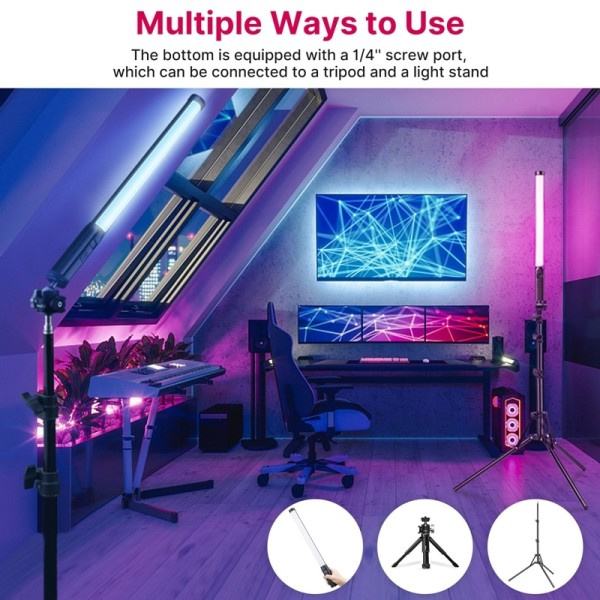 19,6 tuuman RGB valo Want Tick värillinen lamppu LED video valo kädessä pidettävä valo tikku valokuvaus valo
