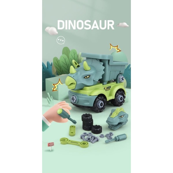 Dinosauruksen tekniikka kuorma-auto voidaan koota ja purkaa