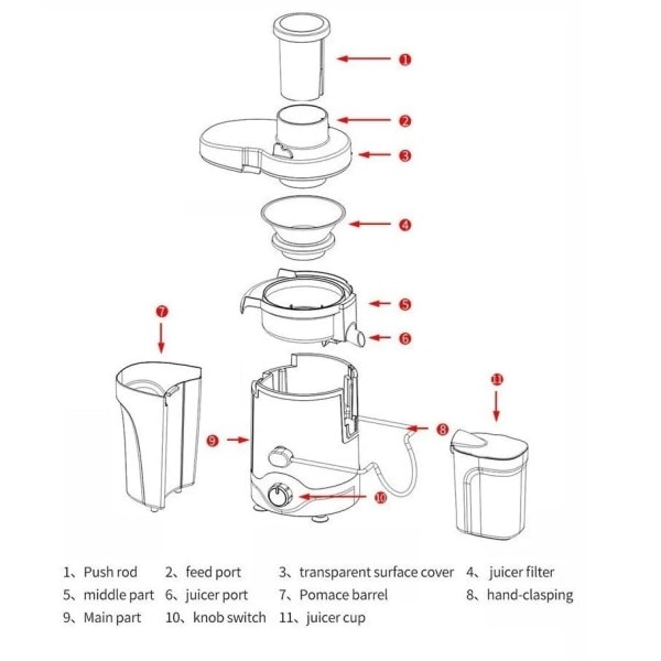 220V 600W Hushåll Elektrisk Frukt Grönsak Hel Automatisk Centrifugal Juicer Juicer