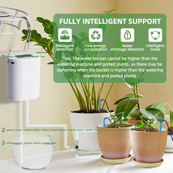 16 Pumpe Automatisk Plante Blomst Vanding Pumpe Hjem Sprinkler Dryp Vanding Enhed Pumpe Timer System Kit Have Værktøj