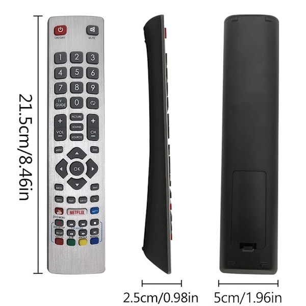 Korvaava Sharp Aquos TV Kaukosäädin Sharp Aquos Smart TV ( Netflix & YouTube painikkeet) - Toimii suoraan poissa