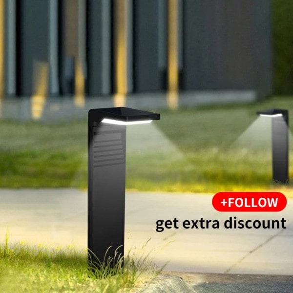 Solenergi Hage Lys Utendørs Vanntett LED Lys Dekorasjon Sti Landskap Bollard Solar Plen Lys