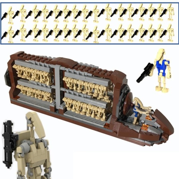 Buildmoc Space Serie Slag Transport Slagskib Droid Platoon Angreb Håndværk