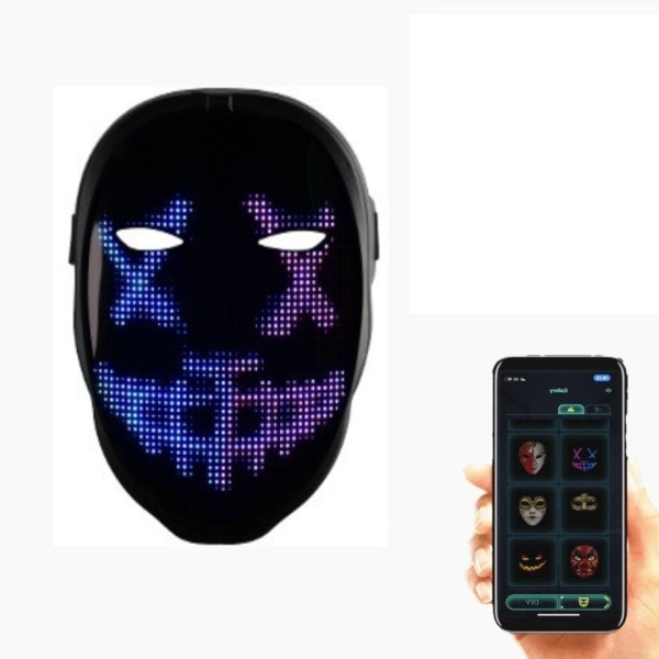 Bluetooth-kompatibel  App Kontrol LED Maske Navidad Carnival Festival Lys