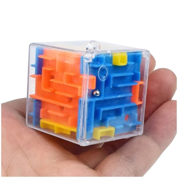 3D Maze Magic Cube Sex-sidig Transparent Puzzle Speed Cube Rolling Ball Magic Cubes Maze Leksaker