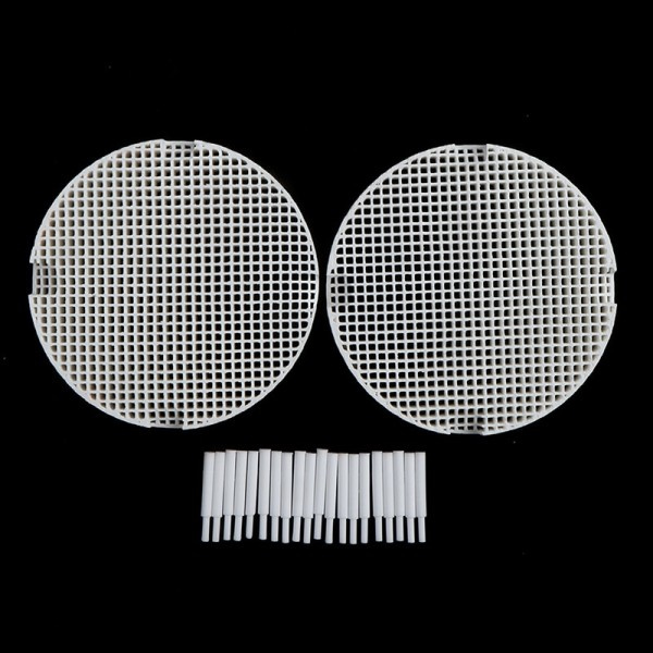 2 stk Dental Lab Honeycomb Brænding Bakker med 20 Zirconia Zirconia Pins