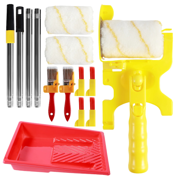 Färg Edger Roller Pensel Kit Plast Vägg Färg Roller
