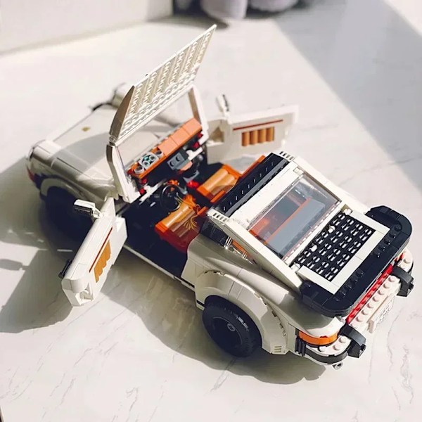 Ny Teknisk Retro Bil Model 1458STK Bygge Klodse Sæt 2i1 Race Klassisk Model