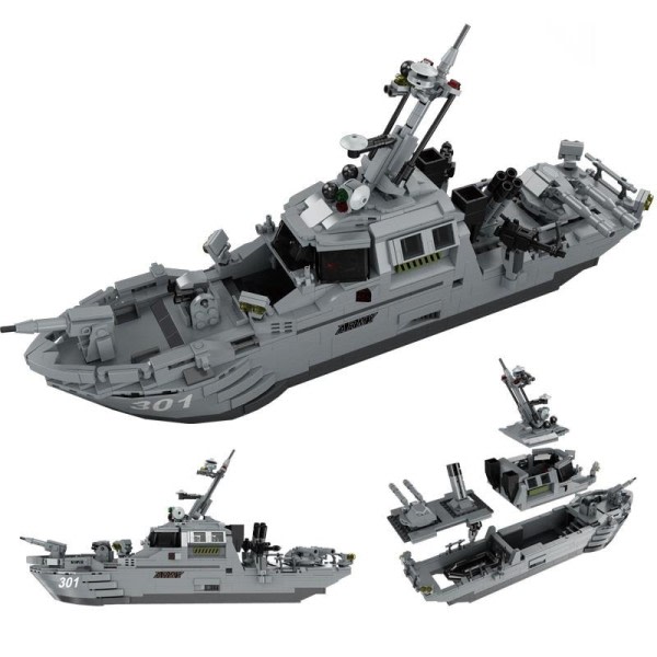 Sotilas sarja WW2 Monitoimi rannikko fregatti tee-se-itse malli sotilas toiminta figuurit rakennus palikat lelut