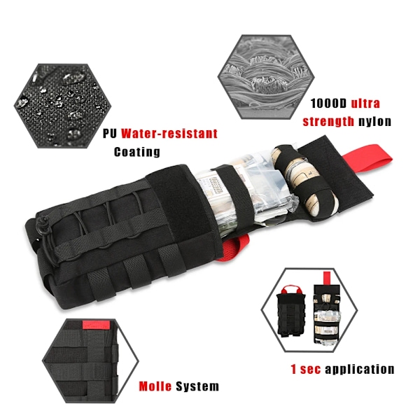 Pelastus taktinen trauma pakkaus ensi apu Molle pussi pakkaus laukku