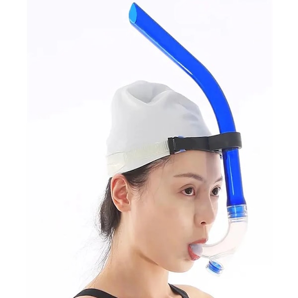 Voksen svøm trening snorkel sentermontering front komfortabel montert silikon munnstykke