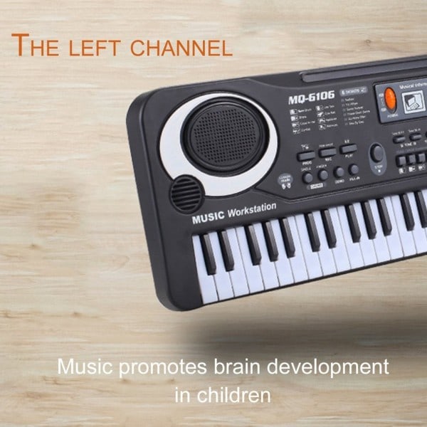 Elektronisk musik tangentbord elektrisk orgel med mikrofon barn musikaliskt instrument