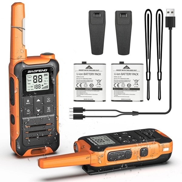 2 pieces Mini Walkie Talkie PMR FRS Lang Range Genopladelig Bærbar Børn Two Way Radio