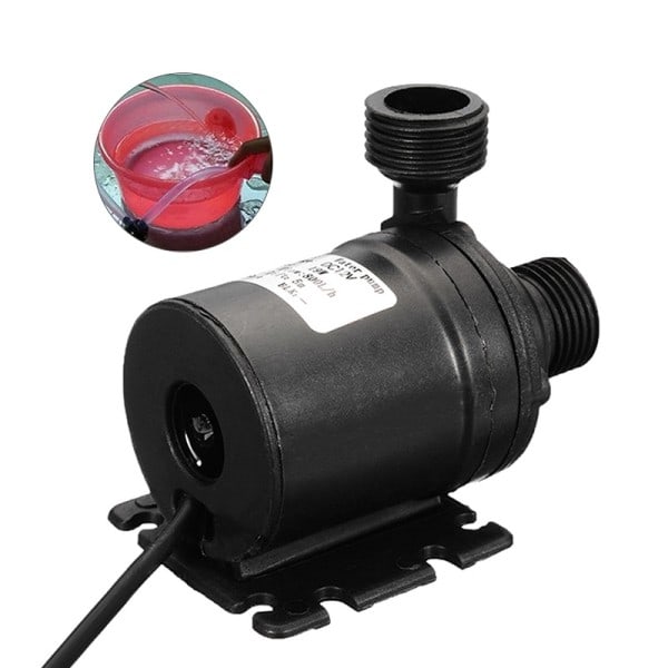 DC 12V 5,5M 800L/H Kannettava Mini Harjaton moottori Erittäin hiljainen Upotettava vesi pumppu