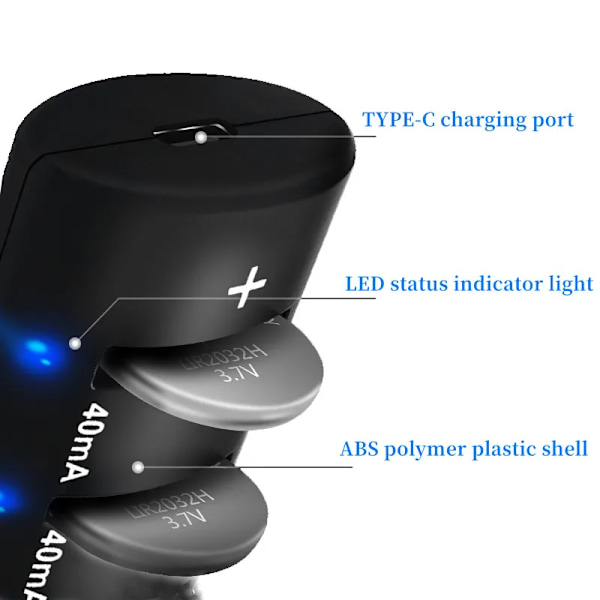 LED Display 3,7V 3,6V 4 Slot Lithium Batteri Laddare för USB Snabb laddare