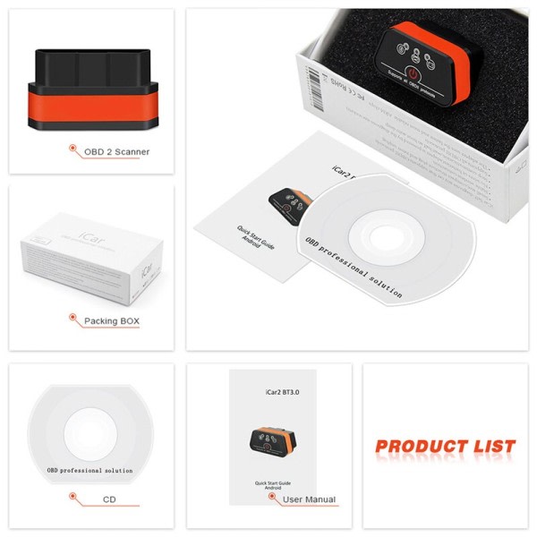 Bluetooth Bil Fejl Detektor Sort og Orange Model Support Opgradering