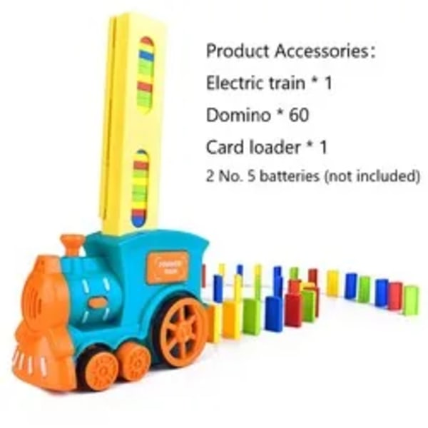 Automatisk Läggning Domino Tåg Elektrisk Bil Klossar Kit Kreativt Spel Intelligens Utbildning Gör-det-själv leksak