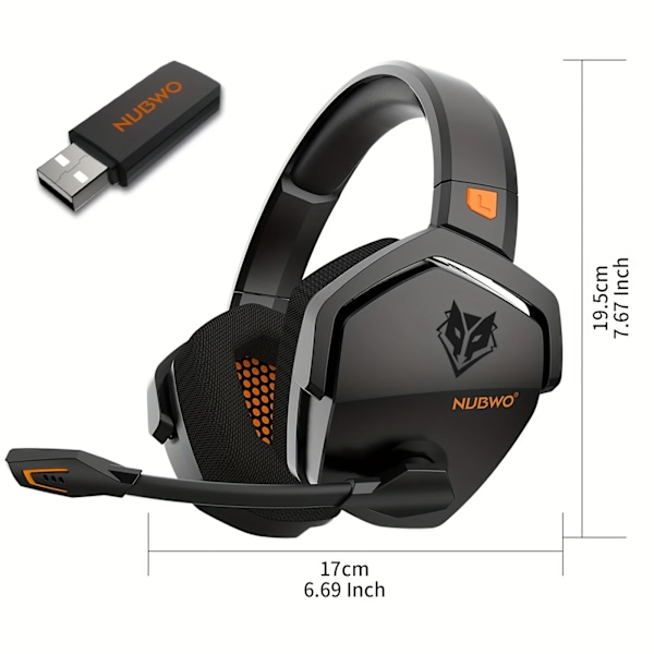 Peli Kuulokkeet PS5, PS4, XBOX,PC, Mac, 2.4GHz Ultra-Low Viive kohina poisto Bluetooth kuulokkeet mikrofonilla