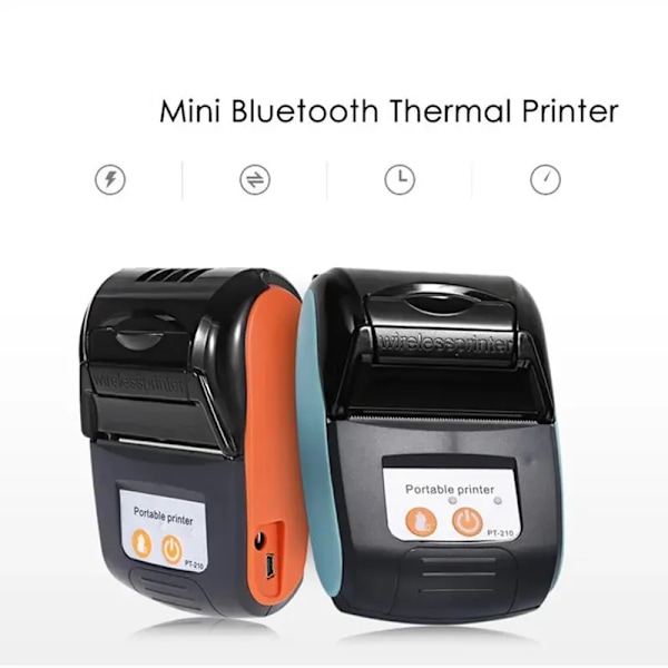 Mini lämpö kuitti POS tulostin langaton Bluetooth 58mm kannettava lippu lasku IOS Android lasku liiketoiminta vähittäiskauppa 3 rullalla