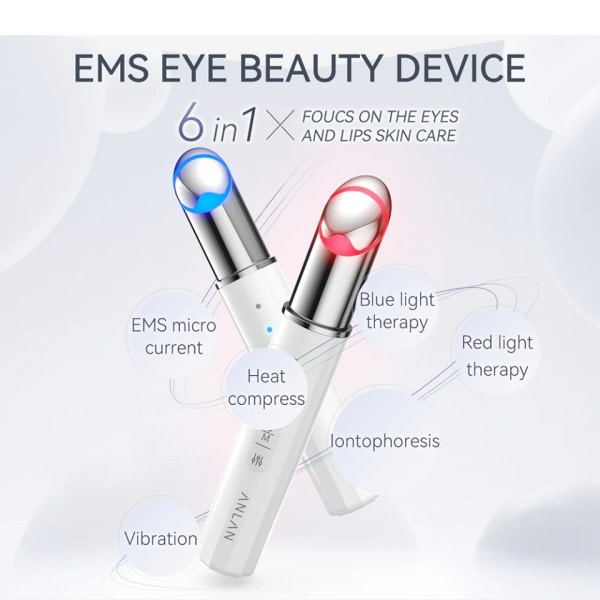 EMS Øje Skønhed enhed mikrostrøm Anti rynke fjern øje poser mørke cirkler lys terapi