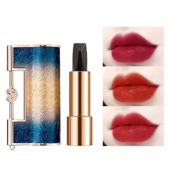 3 i 1 Läppstift Velvet Matt Läppstift Läpp Balm Non-stick Kopp Läpp Glaze Vattentät Lång varar