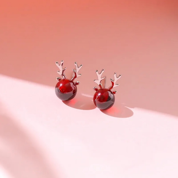 Jul Hjortar Stud Örhängen för Kvinnor Söt Djur Älg Rhinestone Örhänge